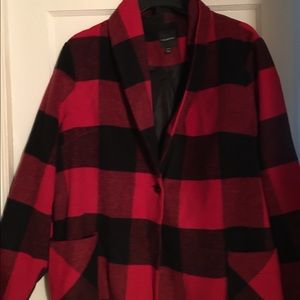 Lane Bryant red and black jacket